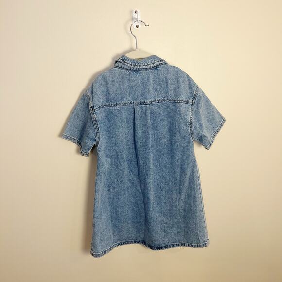 Zara Girls Short Denim Dress with Pockets Size 9 - Picture 4 of 8